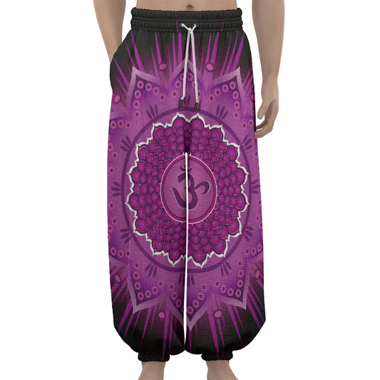 Sahasrara Chakra Mandala Print Lantern Pants
