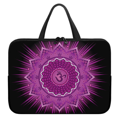 Sahasrara Chakra Mandala Print Laptop Sleeve With Handle
