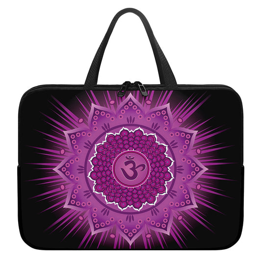 Sahasrara Chakra Mandala Print Laptop Sleeve With Handle