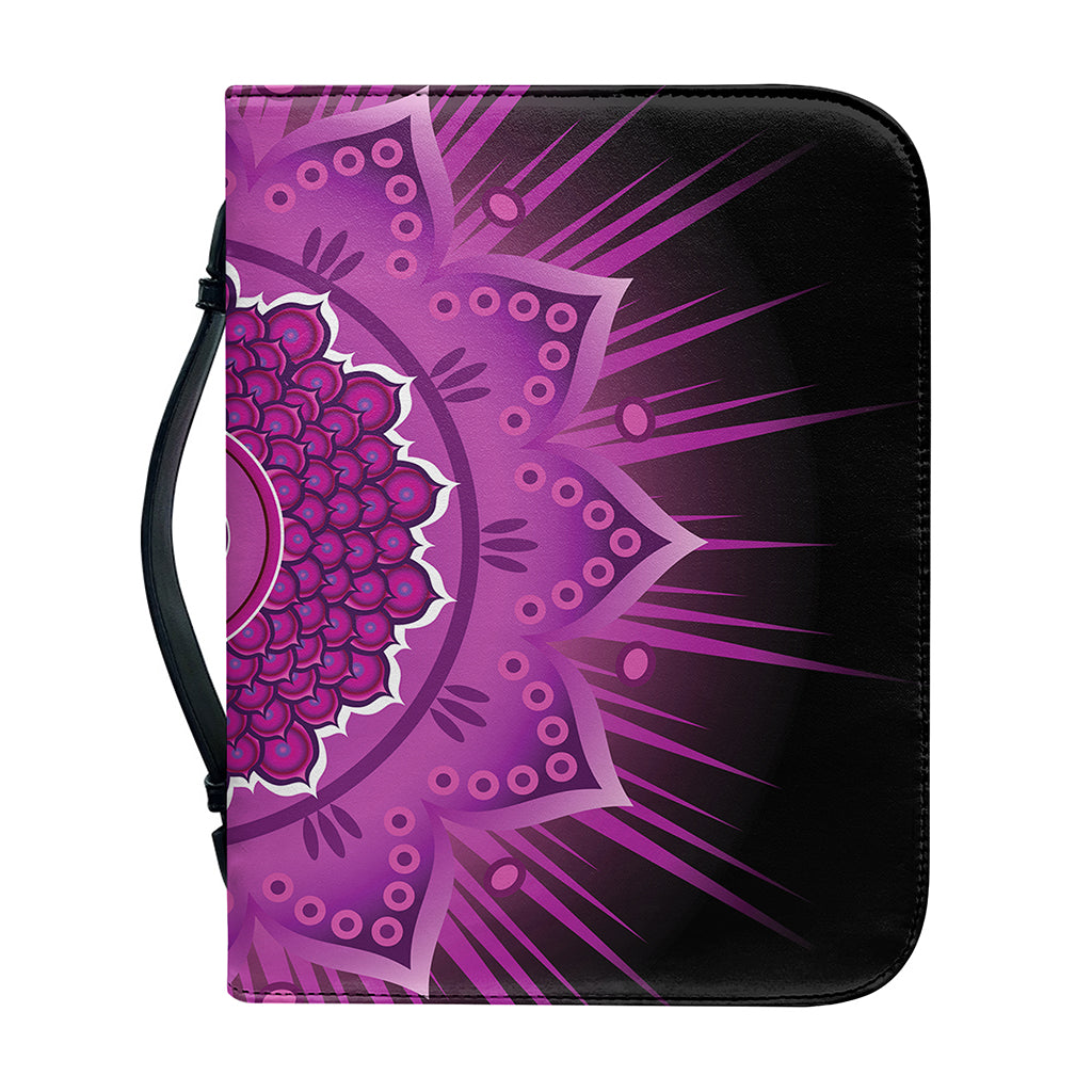 Sahasrara Chakra Mandala Print Leather Bible Cover