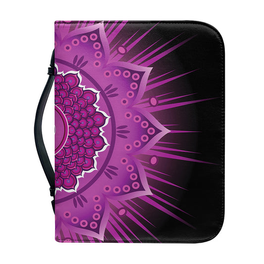 Sahasrara Chakra Mandala Print Leather Bible Cover