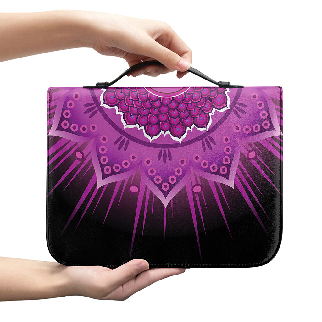 Sahasrara Chakra Mandala Print Leather Bible Cover