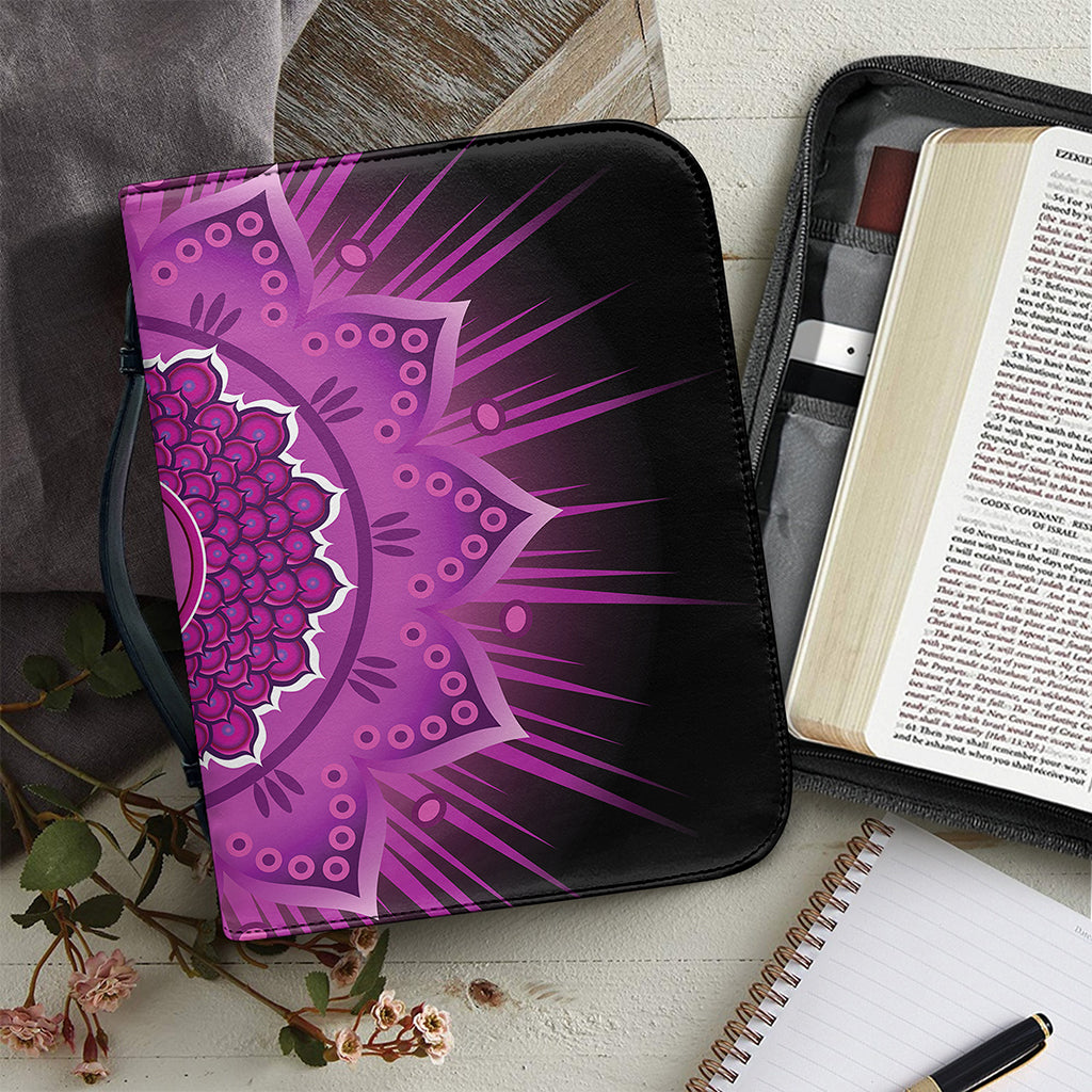 Sahasrara Chakra Mandala Print Leather Bible Cover