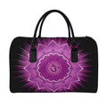 Sahasrara Chakra Mandala Print Leather Duffel Bag