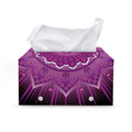 Sahasrara Chakra Mandala Print Leather Tissue Box Cover