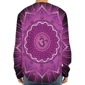 Sahasrara Chakra Mandala Print Long Sleeve Baseball Jersey