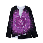 Sahasrara Chakra Mandala Print Long Sleeve Short Coat