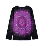 Sahasrara Chakra Mandala Print Long Sleeve Short Coat
