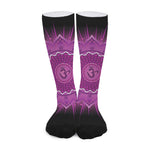 Sahasrara Chakra Mandala Print Long Socks