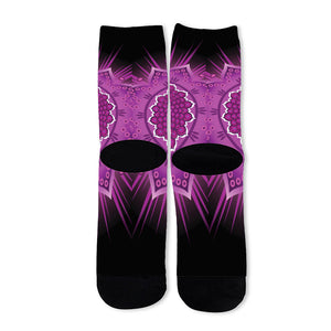 Sahasrara Chakra Mandala Print Long Socks