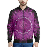 Sahasrara Chakra Mandala Print Men's Bomber Jacket