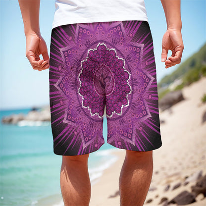 Sahasrara Chakra Mandala Print Men's Cargo Shorts