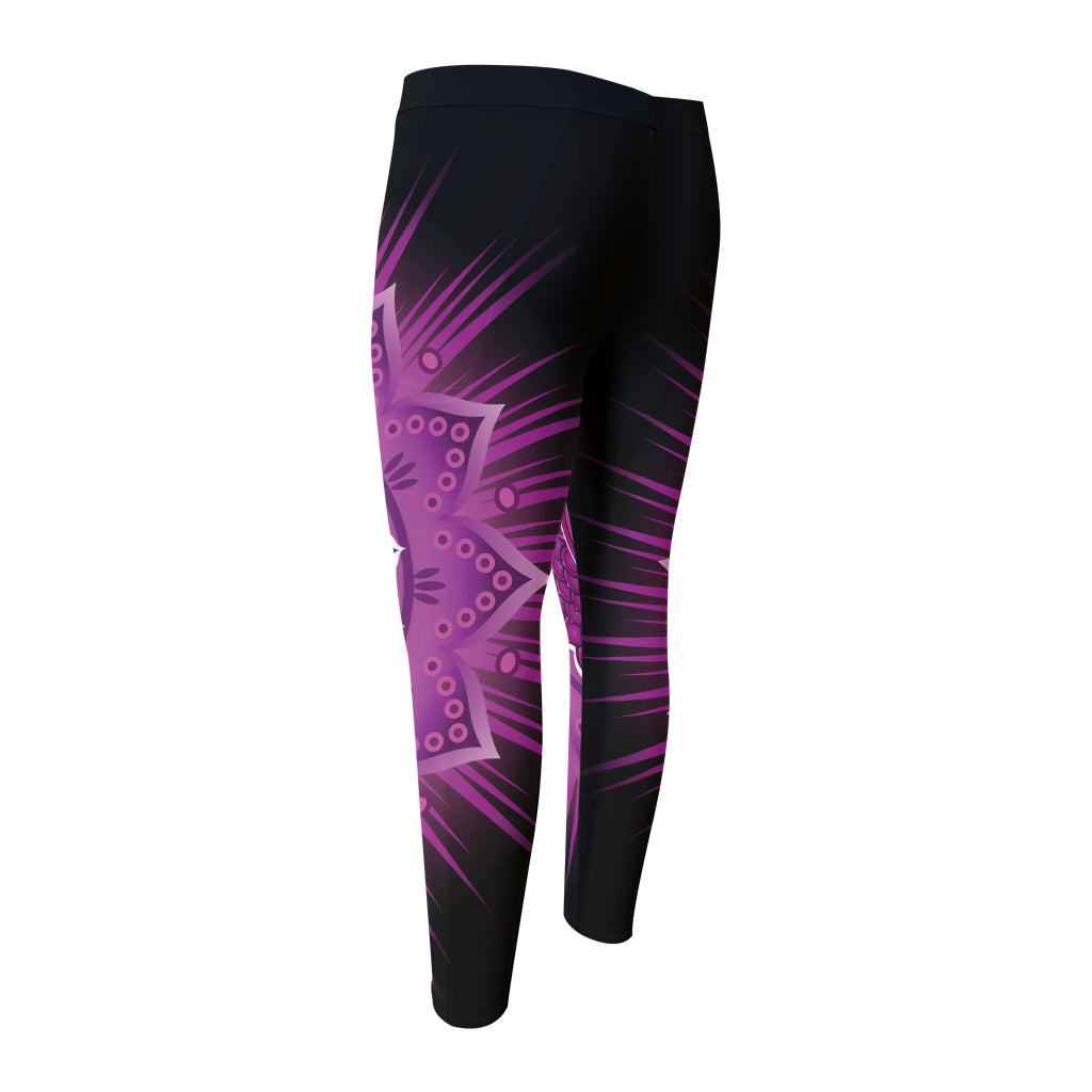 Sahasrara Chakra Mandala Print Men's Compression Pants