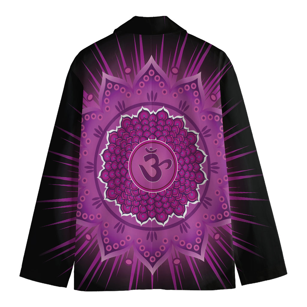 Sahasrara Chakra Mandala Print Men's Cotton Blazer