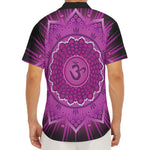Sahasrara Chakra Mandala Print Men's Deep V-Neck Shirt