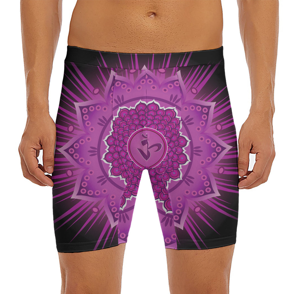 Sahasrara Chakra Mandala Print Men's Long Boxer Briefs