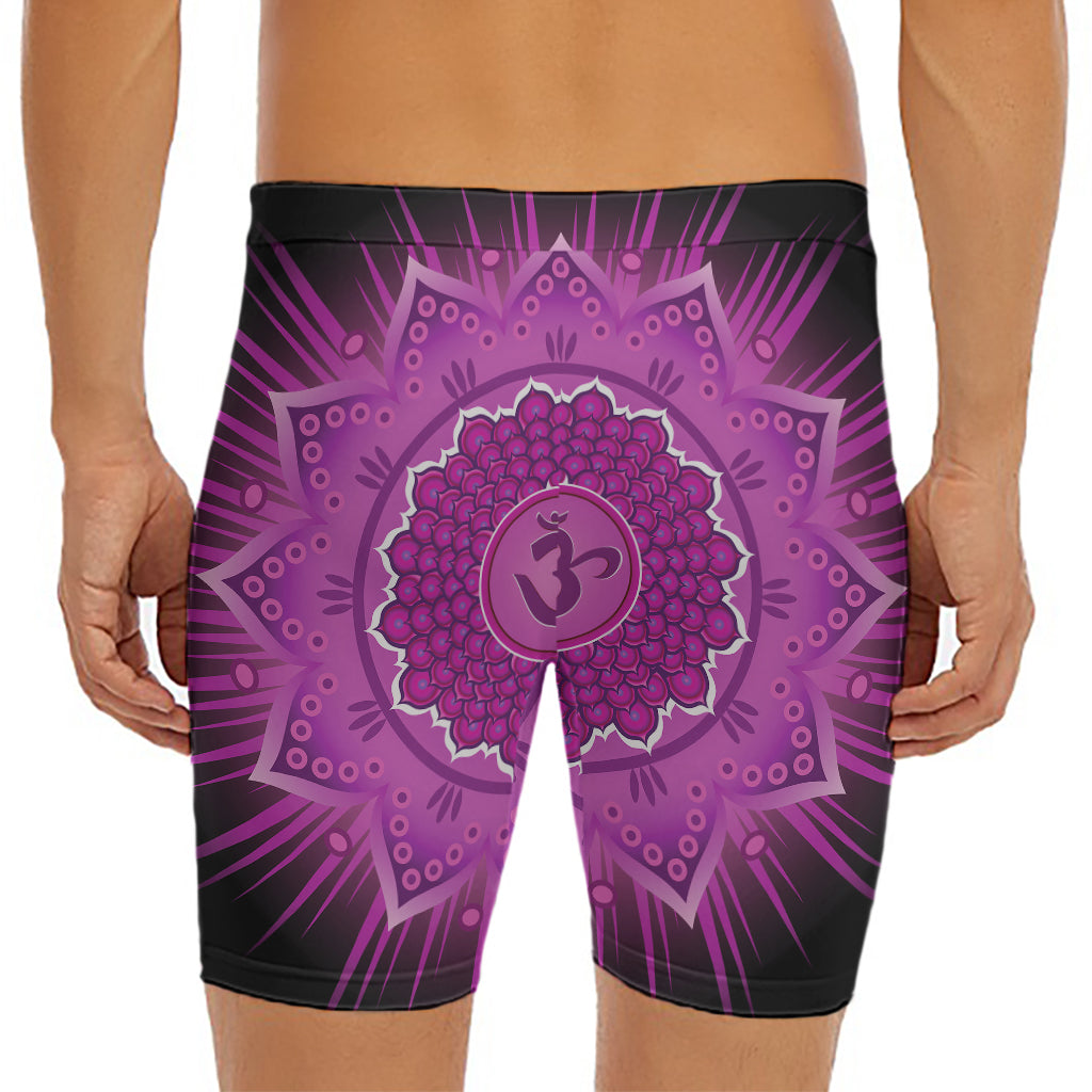 Sahasrara Chakra Mandala Print Men's Long Boxer Briefs