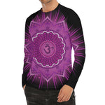 Sahasrara Chakra Mandala Print Men's Long Sleeve Rash Guard