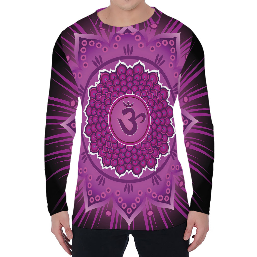 Sahasrara Chakra Mandala Print Men's Long Sleeve T-Shirt