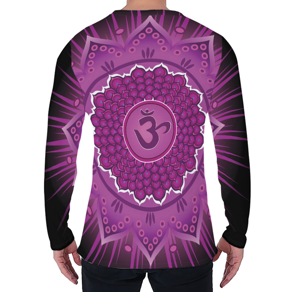 Sahasrara Chakra Mandala Print Men's Long Sleeve T-Shirt