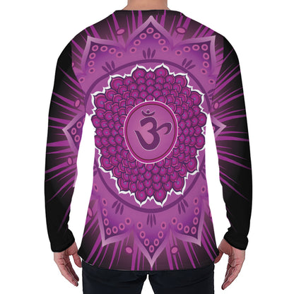 Sahasrara Chakra Mandala Print Men's Long Sleeve T-Shirt