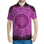 Sahasrara Chakra Mandala Print Men's Polo Shirt