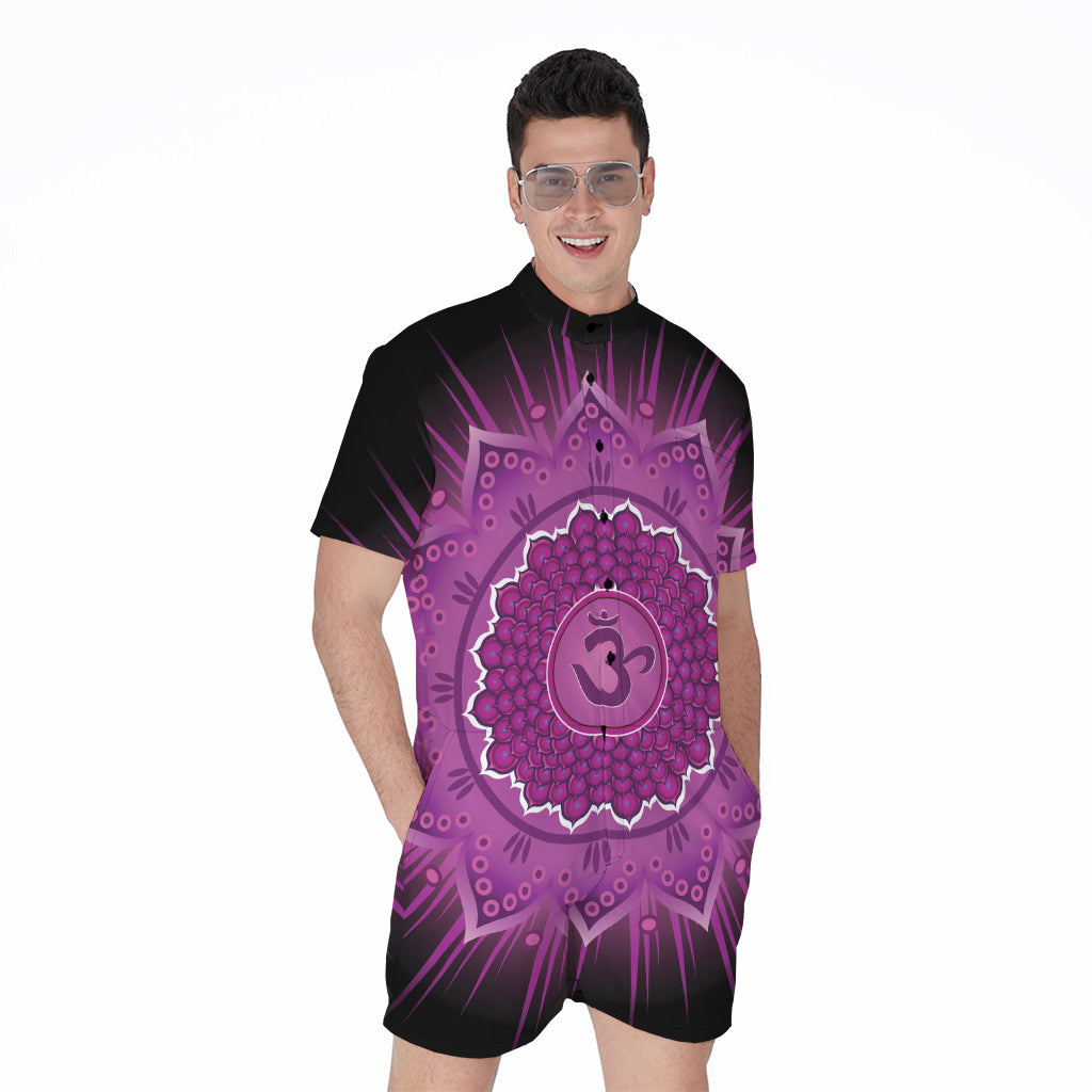 Sahasrara Chakra Mandala Print Men's Rompers