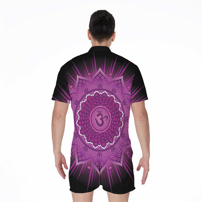 Sahasrara Chakra Mandala Print Men's Rompers