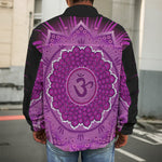 Sahasrara Chakra Mandala Print Men's Shirt Jacket