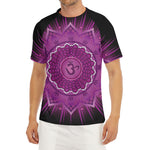 Sahasrara Chakra Mandala Print Men's Short Sleeve Rash Guard