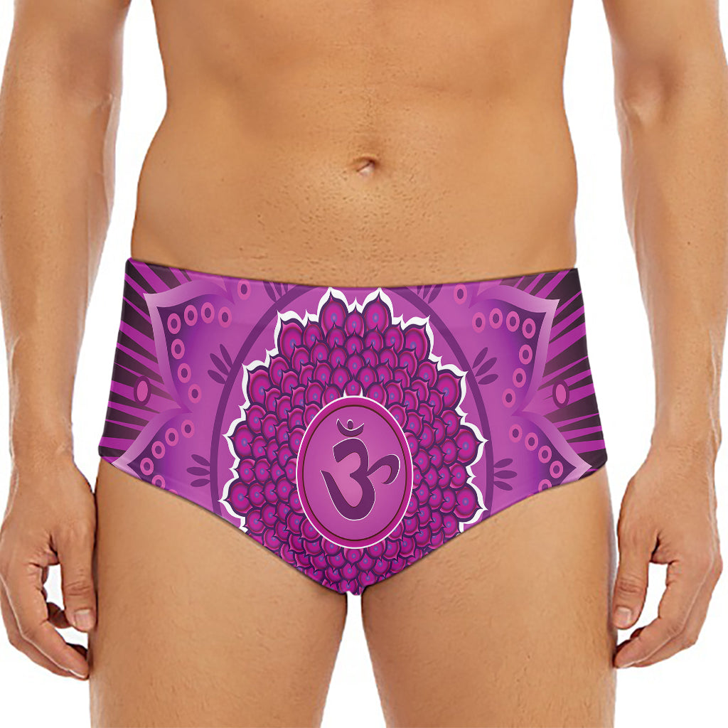 Sahasrara Chakra Mandala Print Men's Triangle Swim Briefs