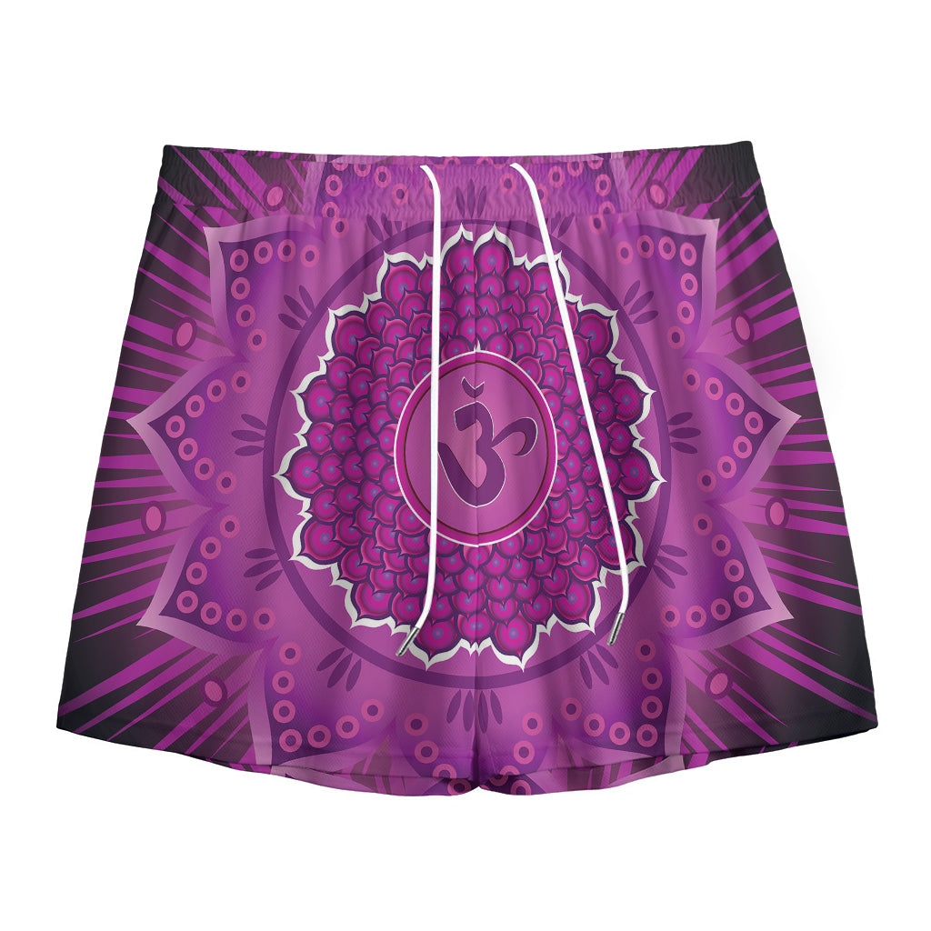 Sahasrara Chakra Mandala Print Mesh Shorts