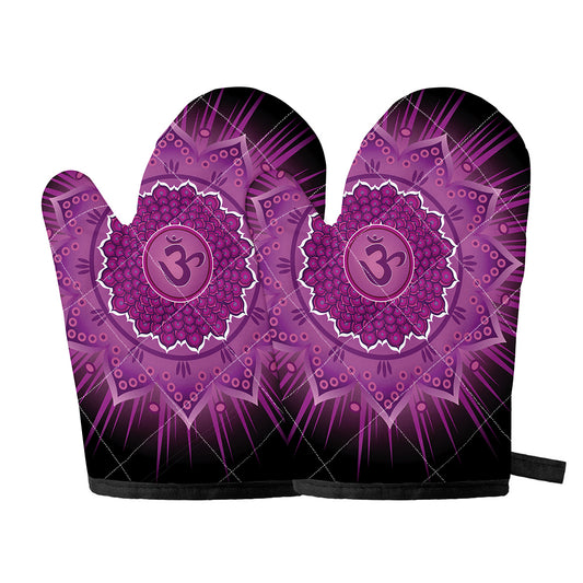 Sahasrara Chakra Mandala Print Oven Mitts