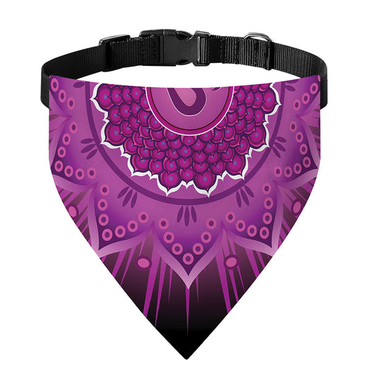 Sahasrara Chakra Mandala Print Over The Collar Dog Bandana