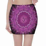 Sahasrara Chakra Mandala Print Pencil Mini Skirt