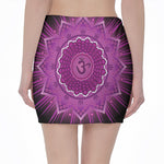 Sahasrara Chakra Mandala Print Pencil Mini Skirt