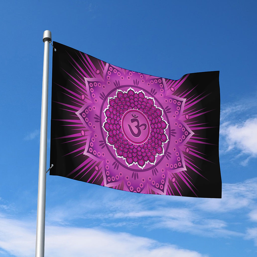 Sahasrara Chakra Mandala Print Polyester Flag