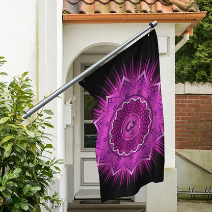 Sahasrara Chakra Mandala Print Polyester Flag