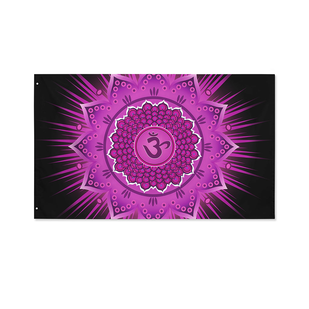 Sahasrara Chakra Mandala Print Polyester Flag