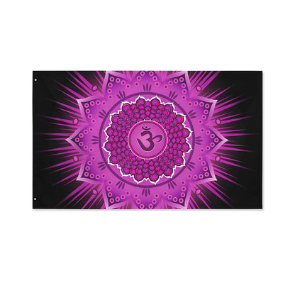 Sahasrara Chakra Mandala Print Polyester Flag