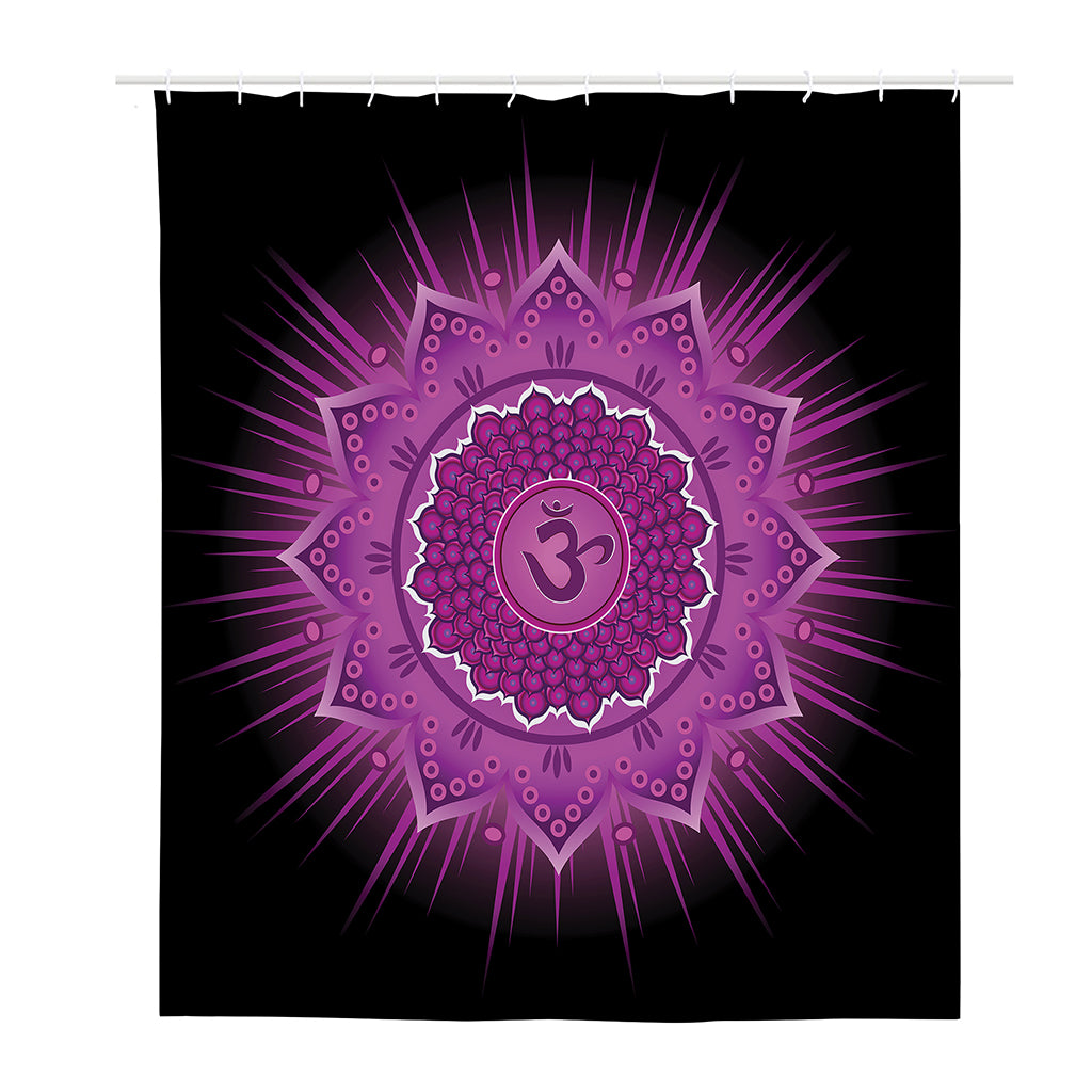 Sahasrara Chakra Mandala Print Polyester Shower Curtain