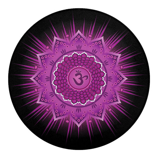Sahasrara Chakra Mandala Print Round Blanket