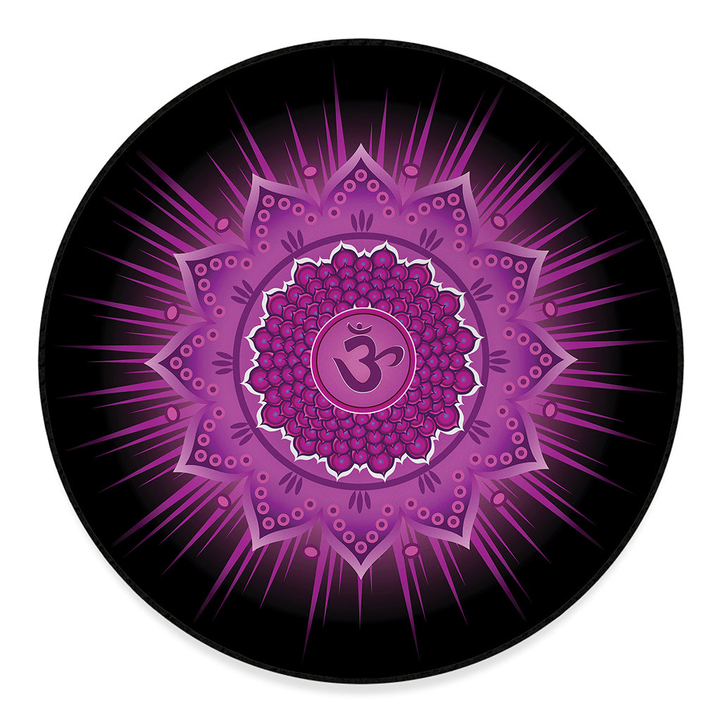 Sahasrara Chakra Mandala Print Round Floor Mat