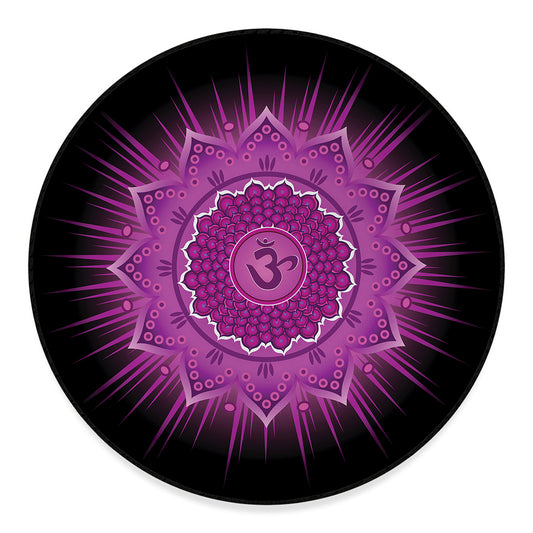 Sahasrara Chakra Mandala Print Round Floor Mat