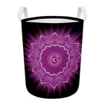 Sahasrara Chakra Mandala Print Round Laundry Basket