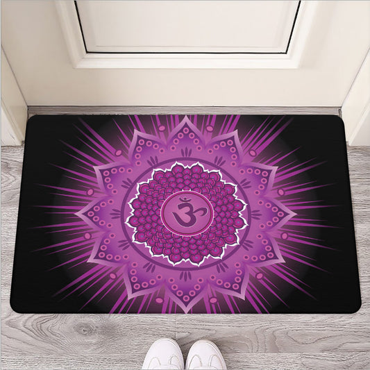 Sahasrara Chakra Mandala Print Rubber Doormat