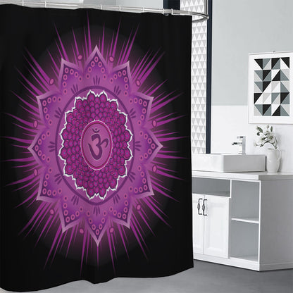Sahasrara Chakra Mandala Print Shower Curtain