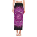 Sahasrara Chakra Mandala Print Side Slit Maxi Skirt