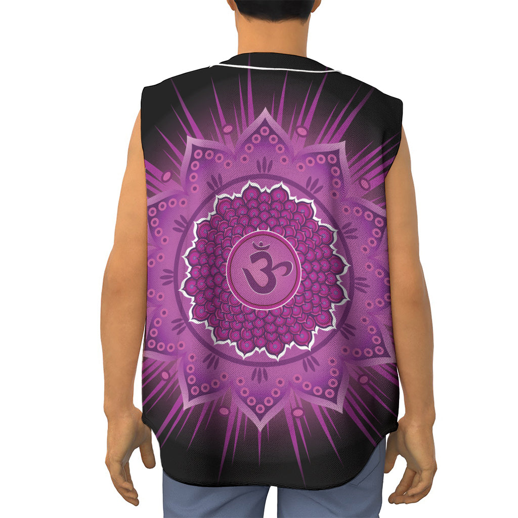 Sahasrara Chakra Mandala Print Sleeveless Baseball Jersey
