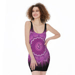 Sahasrara Chakra Mandala Print Sleeveless Bodycon Dress